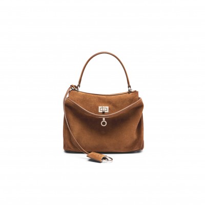 BALENCIAGA WOMEN'S RODEO HANDBAG MINI IN CAMEL 7897792AB4G2533 (22.8*9.9*8.3cm)
